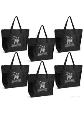 Oxford Cloth Tote Bags Set of 6 Inspirational Team Gift Large Capacity